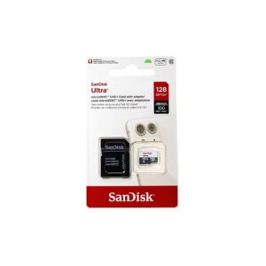 SanDisk Ultra 128GB UHS-I Clase 10 Tarjeta de memoria MicroSDXC hasta 100mb/s SDSQUNC-128G con adaptador
