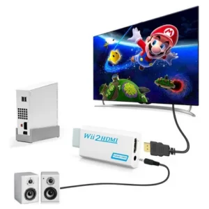 Convertidor Wii2HDMI con conector de audio de 3,5 mm adaptador de salida HDTV conversión automática