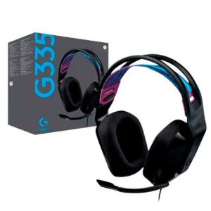 Audífonos G335 negros con micrófono y cable para juegos