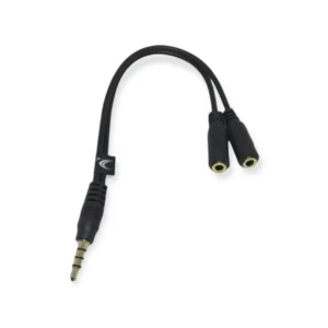 Cable de Audio 3.5 mm 1 Macho 2 Hembra Microfono + Speaker