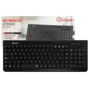 TECLADO QUASAD ALAMBRICO / ESPAÑOL / QK-480U / BLACK