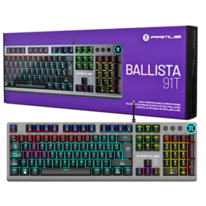 TECLADO MECANICO PRIMUS BALLIST ESPAÑOL SWITCH ROJO 91T 100% RGB CON CABLE /PKS-093S