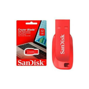 Memoria Usb Sandisk Cruzer Blade G35r, 32gb, Usb 2.0, Rojo